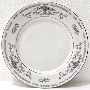 Diane by Fine China of Japan Blue Flower Scrolls - Bread & Butter Plate Set of 9